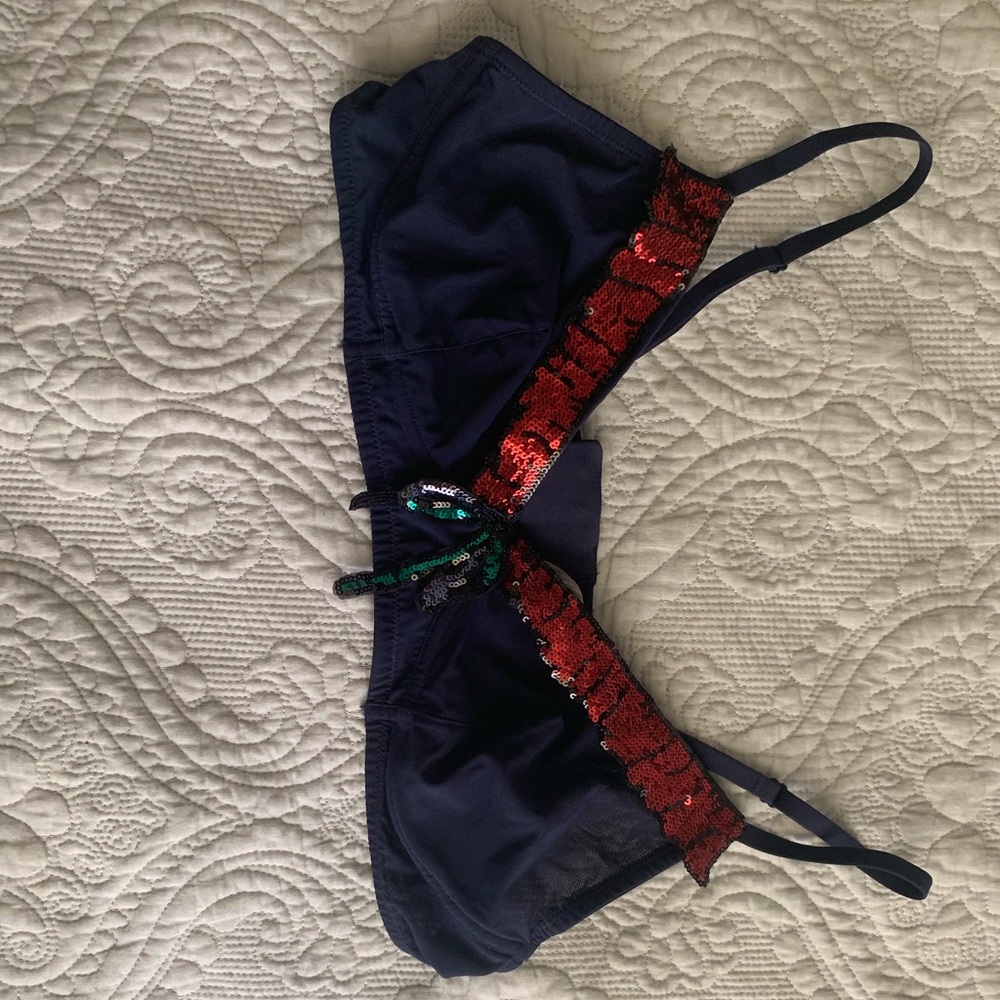 Shimmery navy bralette